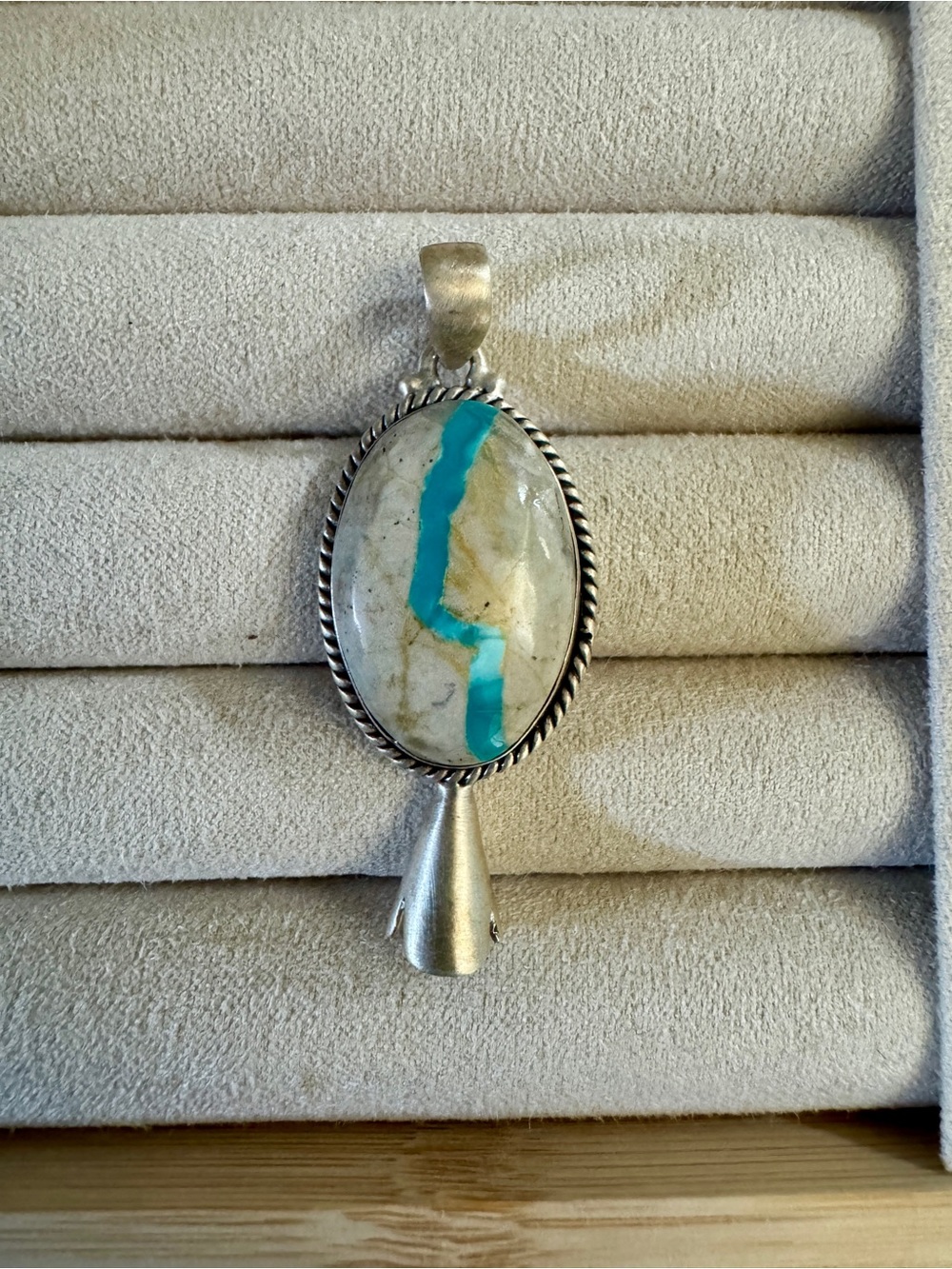 Royston Ribbon Turquoise Blossom Pendant
